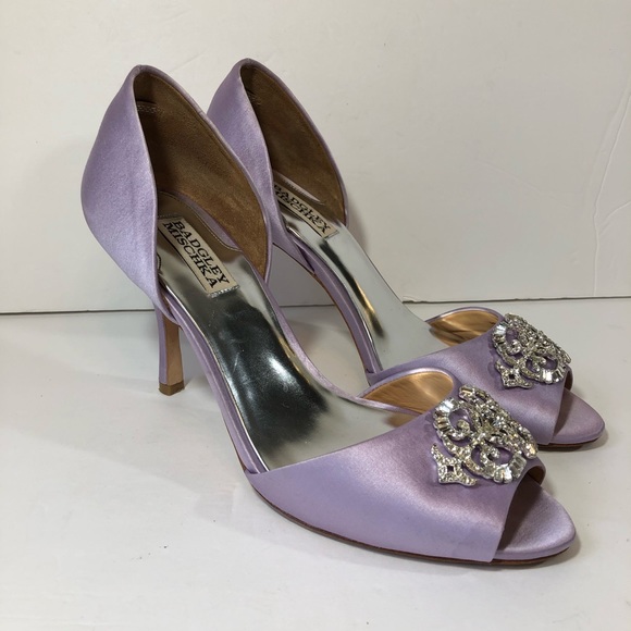 lavender satin shoes